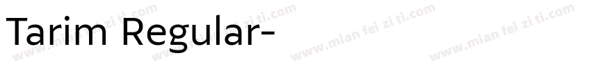 Tarim Regular字体转换